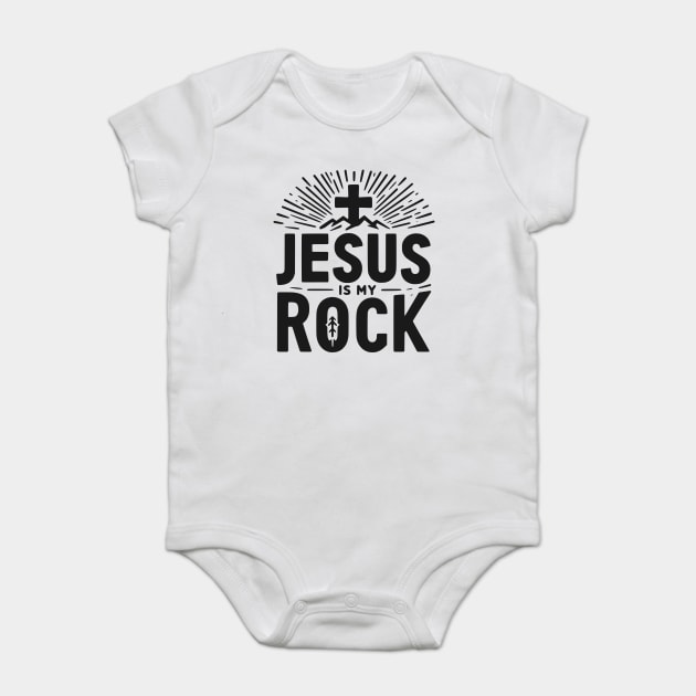Jesus is My Rock Baby Bodysuit by Frank Ring